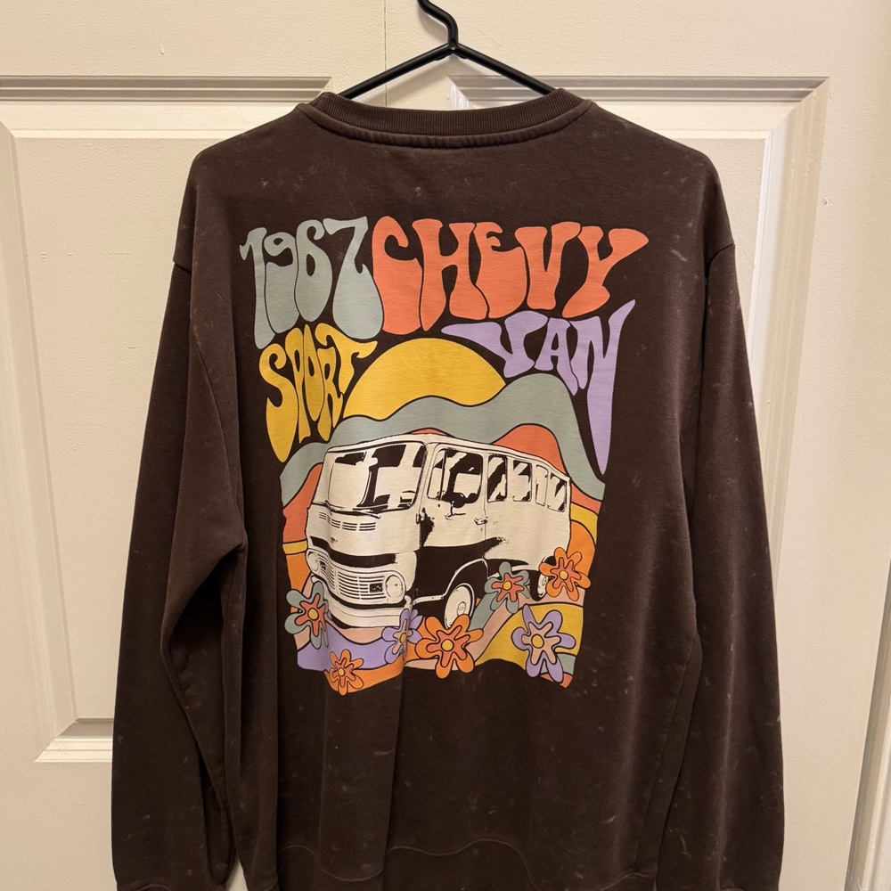 1967 Chevy Sport Van Brown Graphic Crewneck